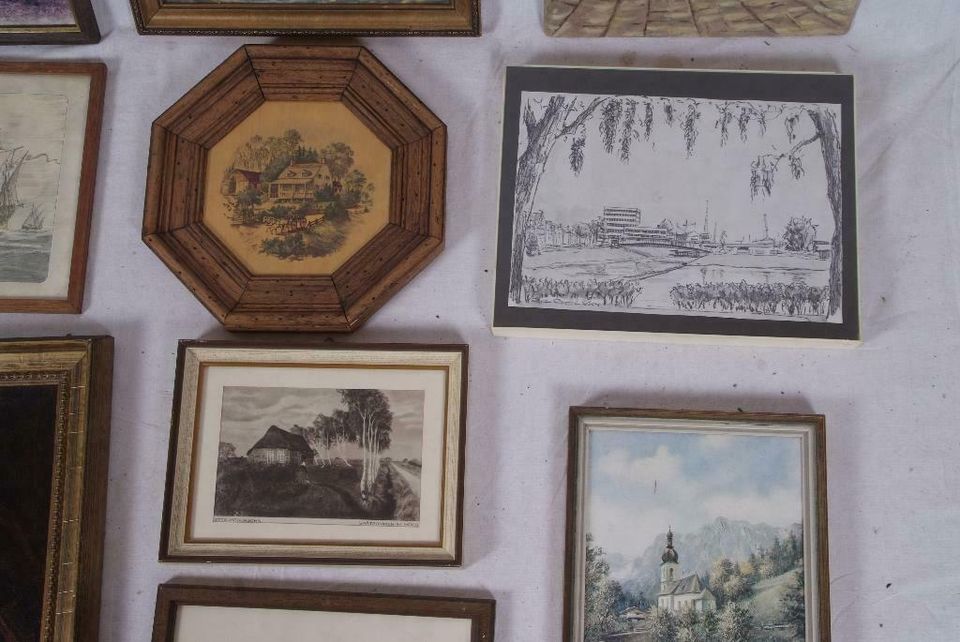 Verschiedene alte Bilder Gemälde Antik Wandbilder Gerahmt in Schwarmstedt