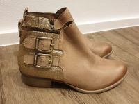 Neu Tamaris Ankle Boots, Chelsea, Gr. 39 beige, gold mit Glitter Bayern - Regensburg Vorschau