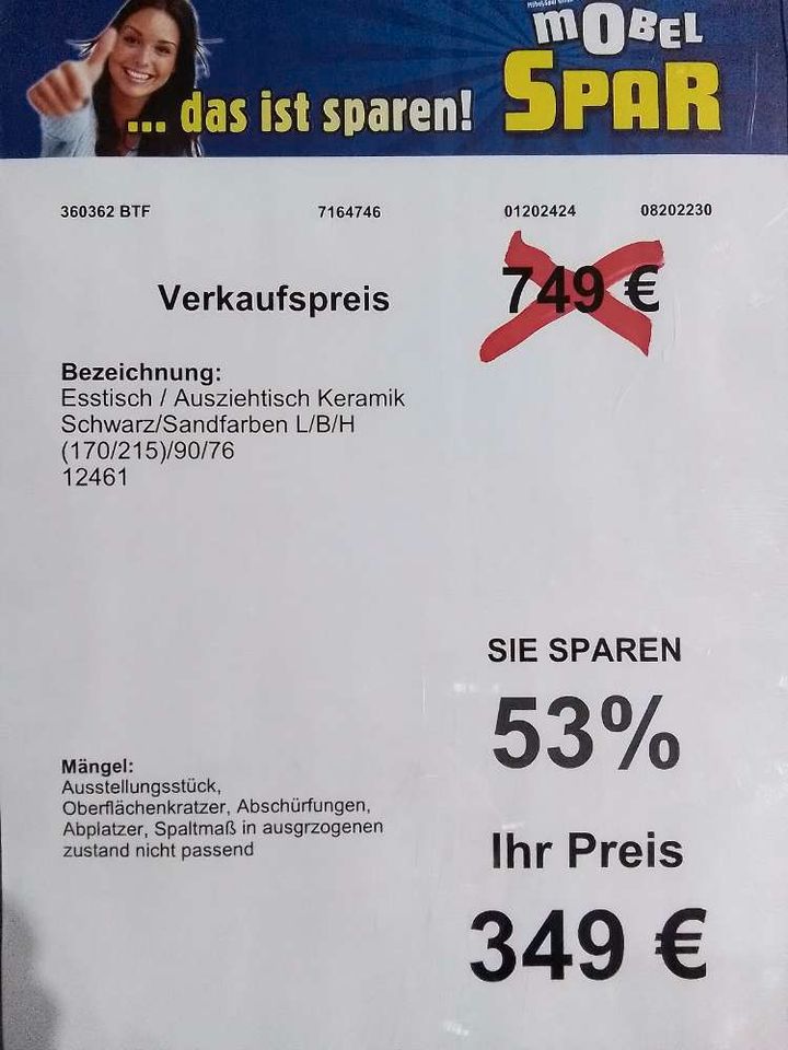 Esstisch statt 749€ in Wolfen