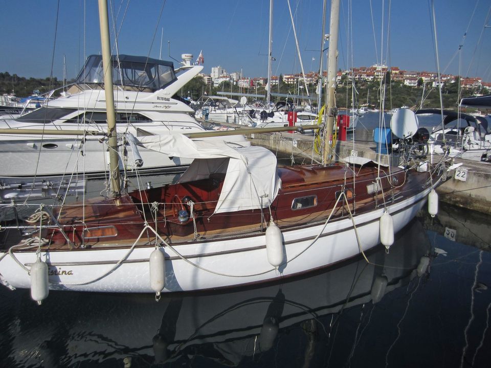 VINDÖ 50 MS - Klassisches Segelboot, GFK & Mahagoni Aufbau, 35Fuß in Aachen