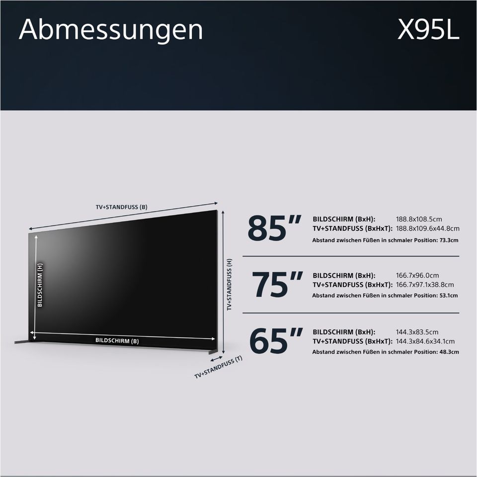 Sony | XR-75X95L | Mini LED-TV | 75" Zoll | in Eschenburg