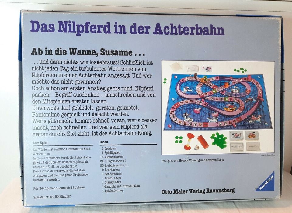 Das Nilpferd in der Achterbahn Familienbrettspiel Gebraucht -TOP- in Isernhagen