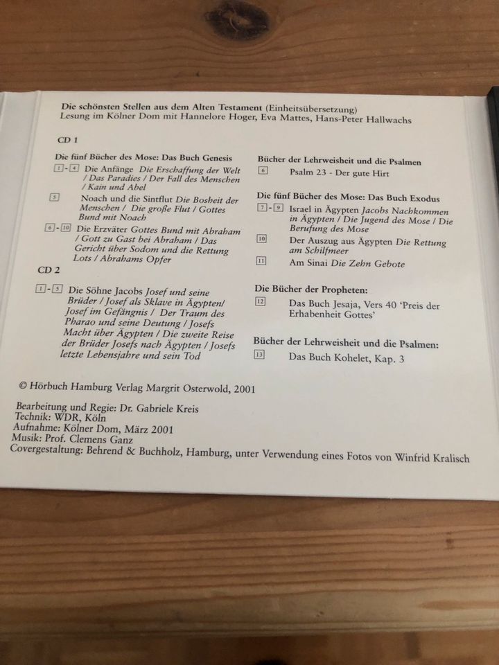 2 neuwertige CDs Stellen aus dem alten Testament in Wiesbaden