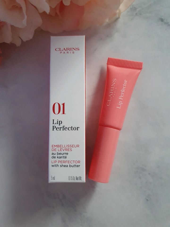 Clarins lip perfector 01 Rose shimmer lippenbalsam lipgloss in Achim