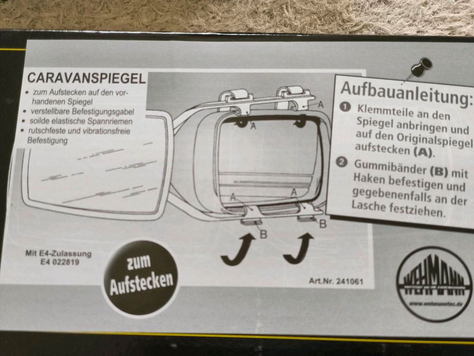 Universal Caravan Spiegel für Auto, NEU und Original verpackt! in Mühltal 