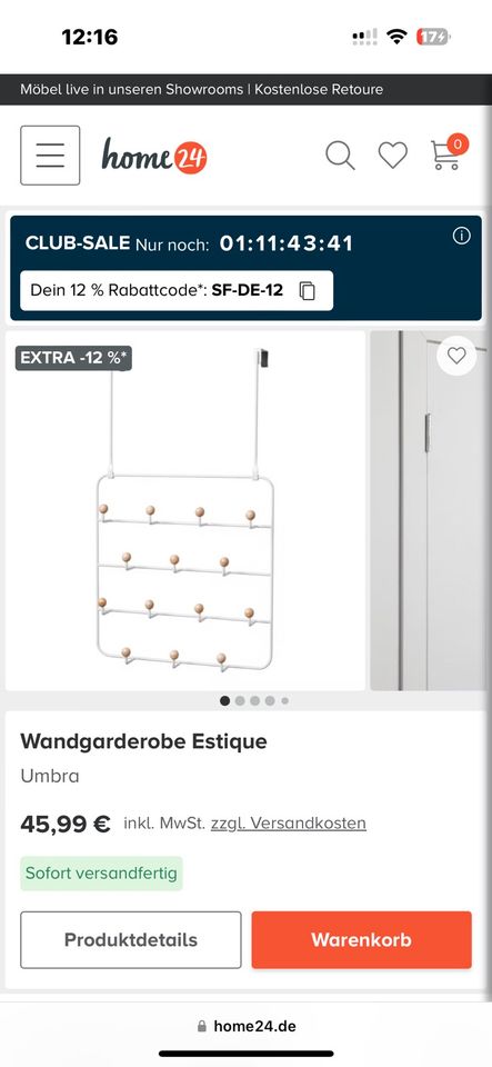 Umbra Wandgarderobe Estique OVP 46EUR in Berlin