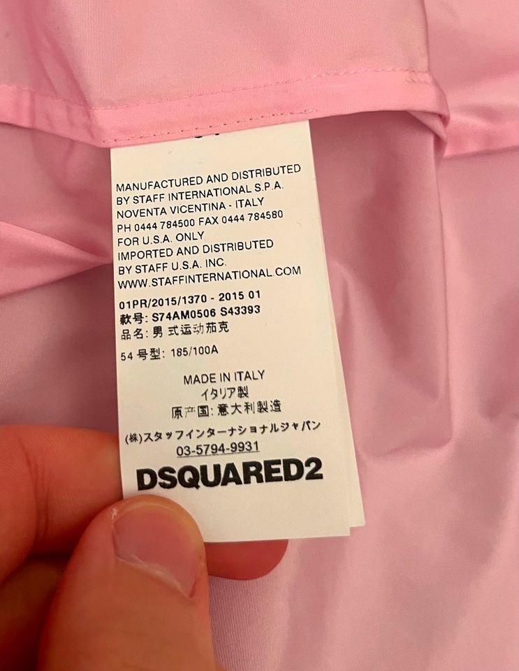 Dsquared2 Bomberjacke Pink Neu Größe IT 54 Regen in Dreieich