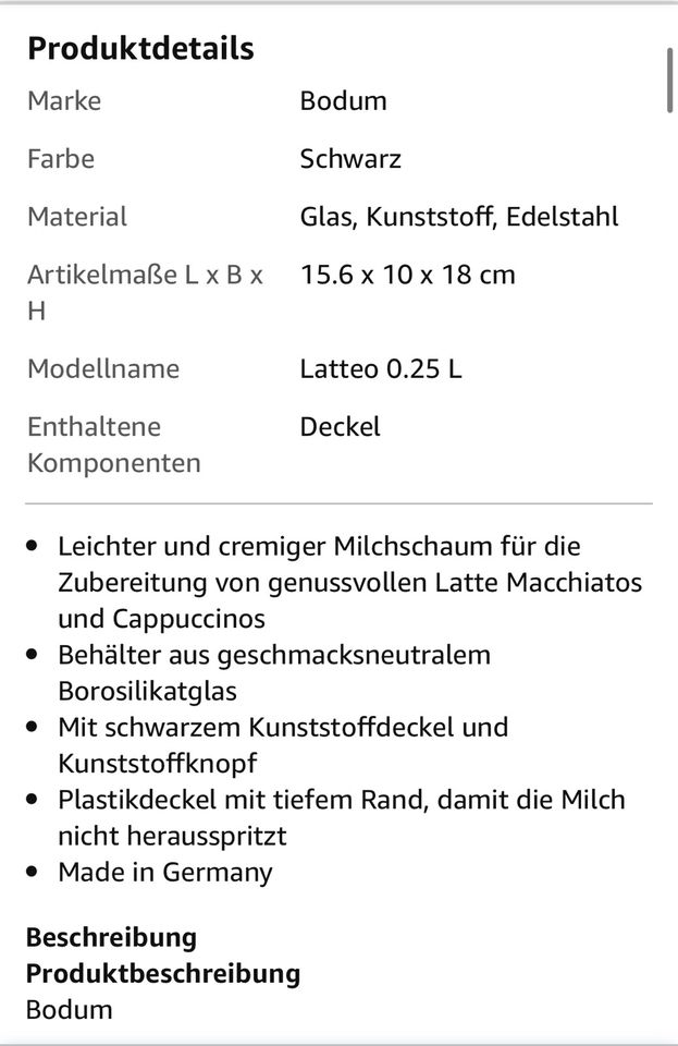 Bodum Milchschäumer WMF Kaffeebecher Bialetti Espressokocher in Salzwedel