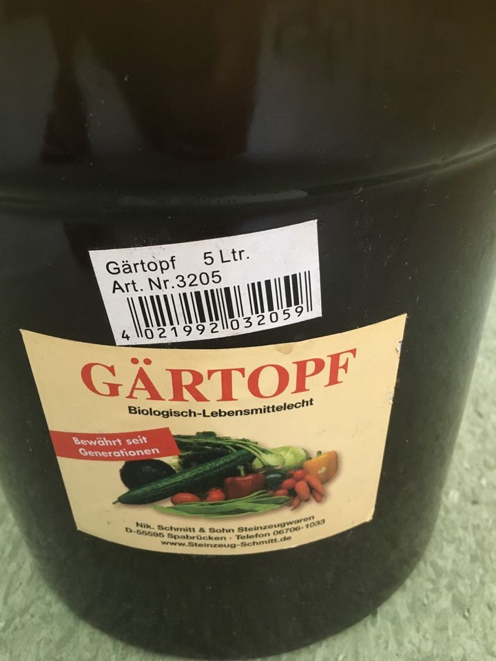 Gärtopf/ Steingut 5 Liter in Preetz
