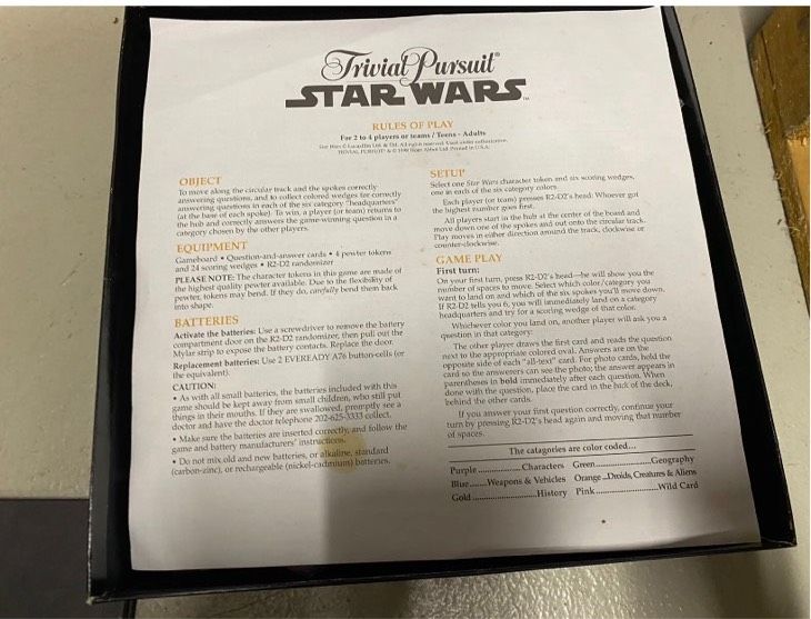 Star Wars Trivia Pursuit in Kalefeld