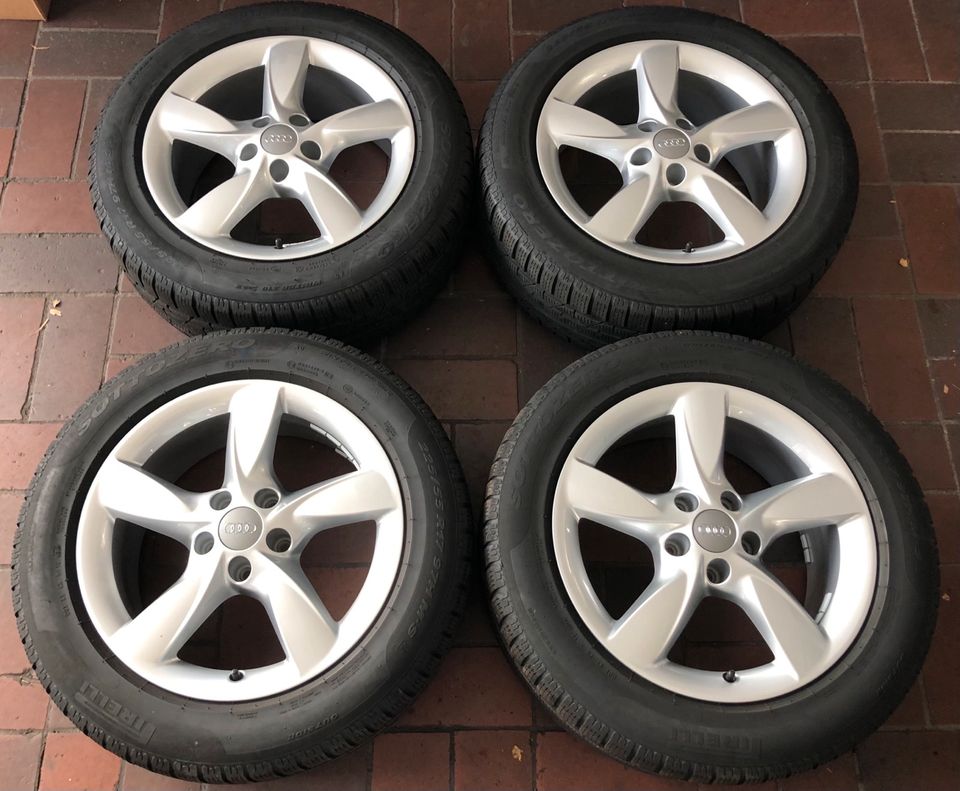 Original Audi A6 4G Felgen 17 Zoll Winterreifen 225 55 17 Pirelli in Leimen