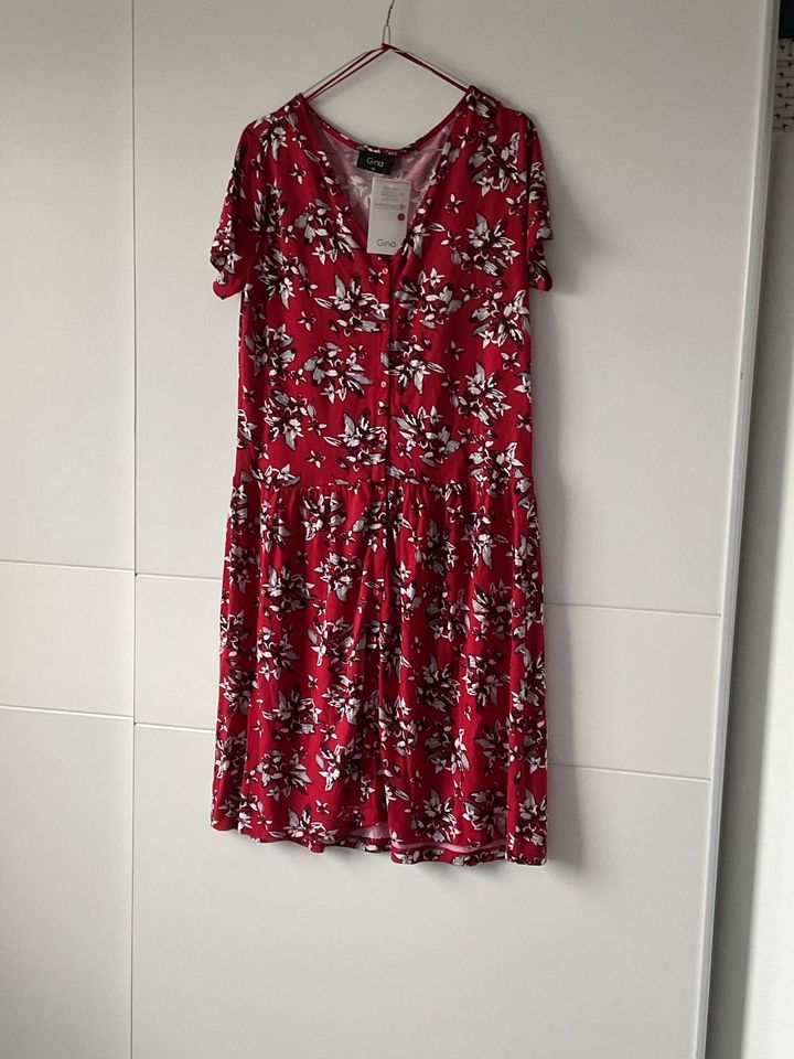 Kleid rot neu durchgeknöpft Größe 40 in Delmenhorst