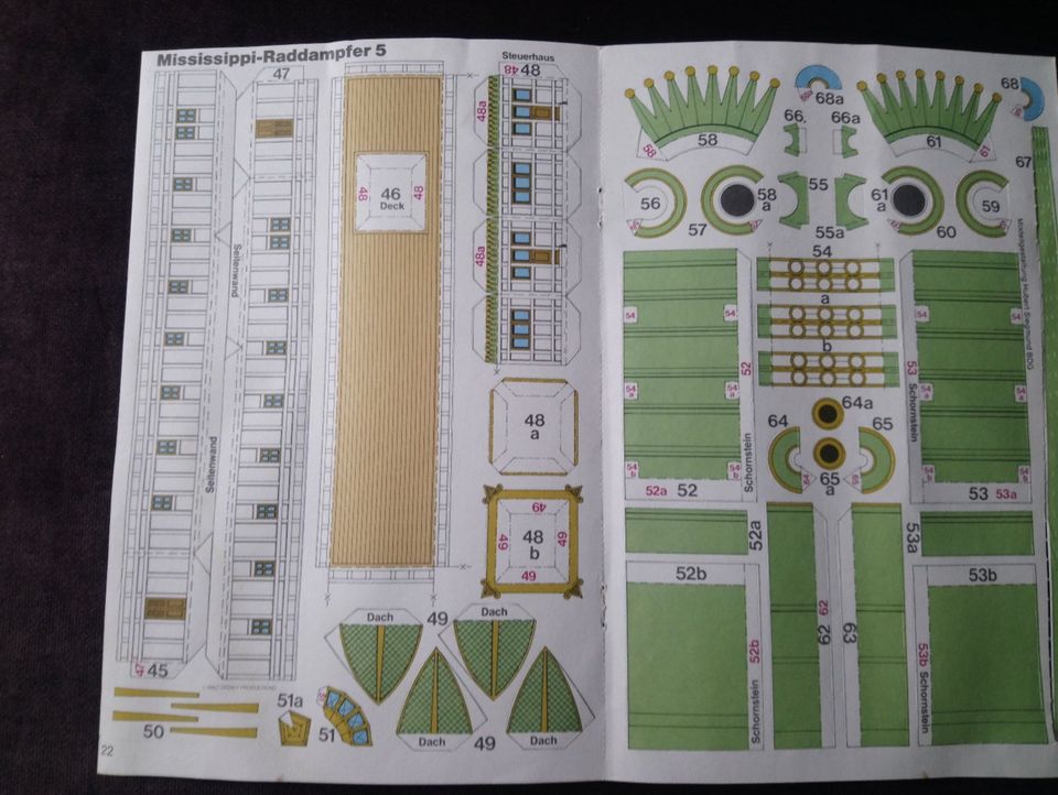 Papier Bausatz Mississippi-Raddampfer 5 in Reichelsheim (Odenwald)