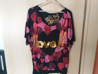 Shirt Desigual Gr. M - neu schwarz/rot/pink mit Pailletten gold Baden-Württemberg - Buchen (Odenwald) Vorschau