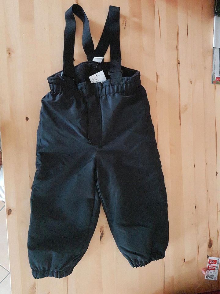 Schneehose H&M Gr.92 schwarz mit Refekror Neu mit Etikett in Meine