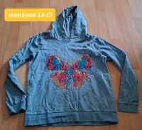 Monsoon Hoodie Kapuzen Pullover Schmetterling türkis 158 164 Sachsen - Ottendorf-Okrilla Vorschau