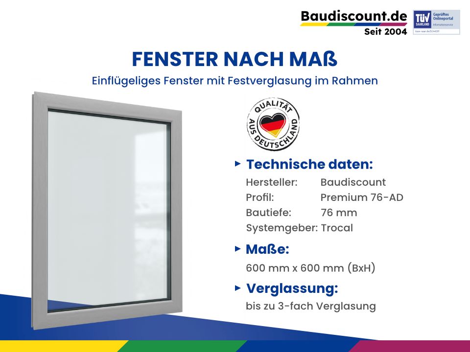 Fenster nach Maß | Baudiscount PREMIUM 76-AD | Fenster online kaufen in Berlin