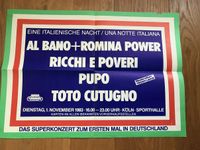 Italo-Pop Konzertplakat,AlBano,Toto Cutugno usw.Kölner-Stadthalle Nordrhein-Westfalen - Solingen Vorschau