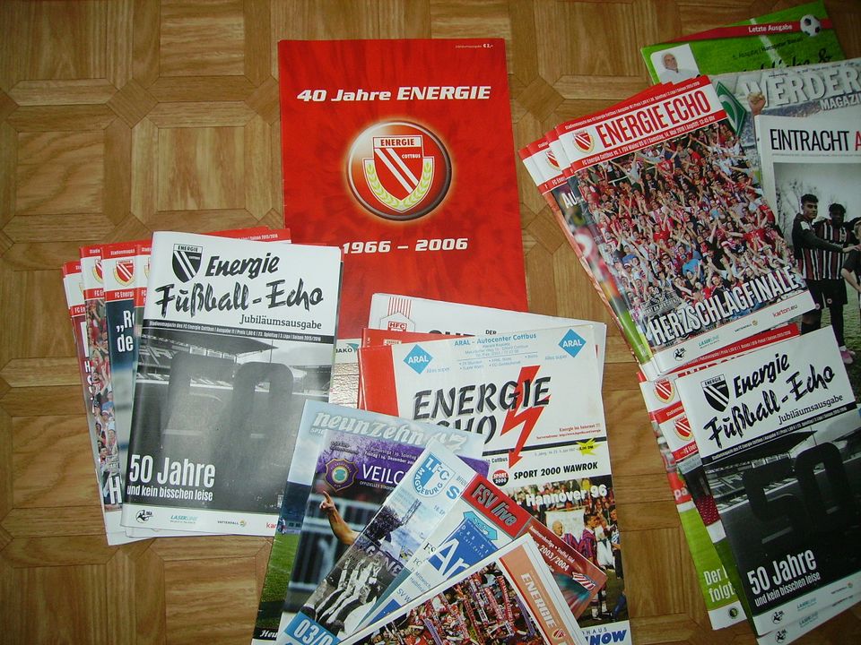 Konvolut Fußball-Magazine FC Energie Cottbus 3.Liga,50 Jahre FCE in Cottbus