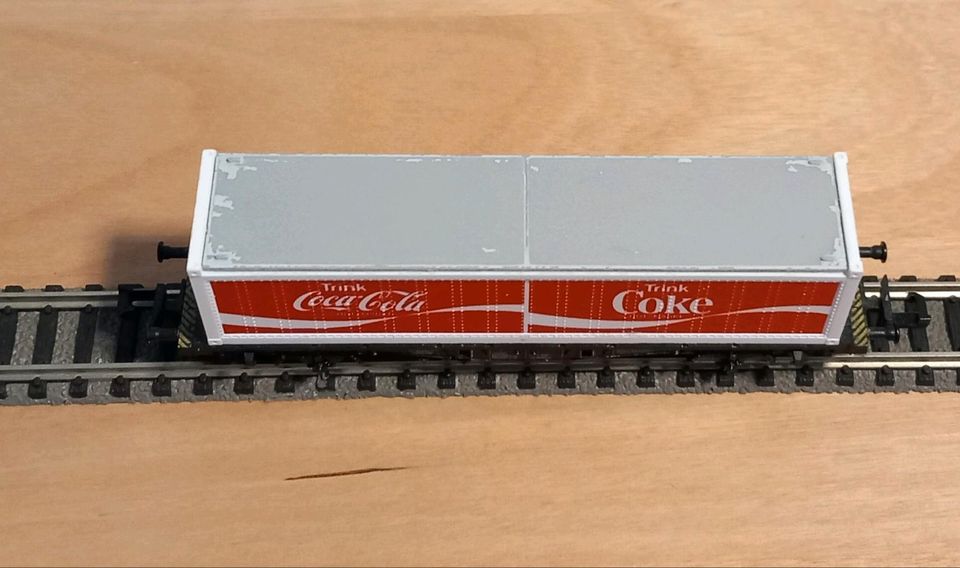 Fleischmann 8243 K Spur N Containertragwagen "Coca Cola" mit OVP in Bad Iburg