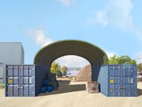 Container Überdachung 8x6m Lagerzelt  Containerzelt dunkelgrün Schleswig-Holstein - Norderstedt Vorschau