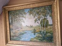 Bild Gemälde aus DDR Zeiten Landschaft Sachsen-Anhalt - Schkopau Vorschau