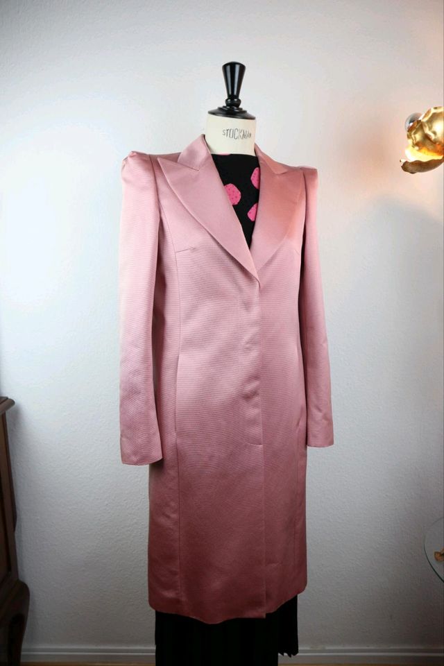 Escada Seidenmantel rosa Eickhoff Seidenkleid 80er 90er in Düsseldorf