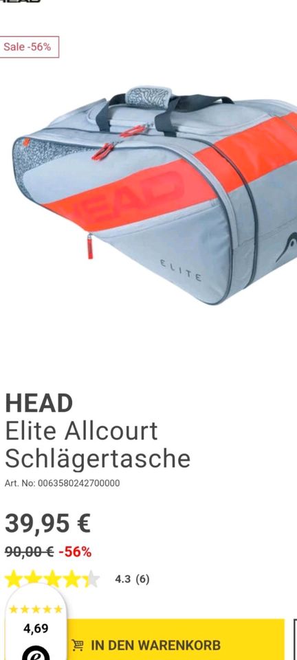 HEAD Elite Padel Padelschlägertasche - NEU in Köln