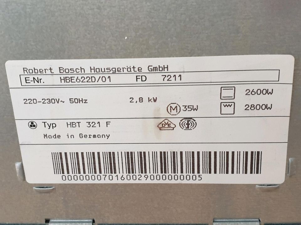 Bosch Backofen weiß Multifunktionsbackofen stylisch Herd in Stuttgart