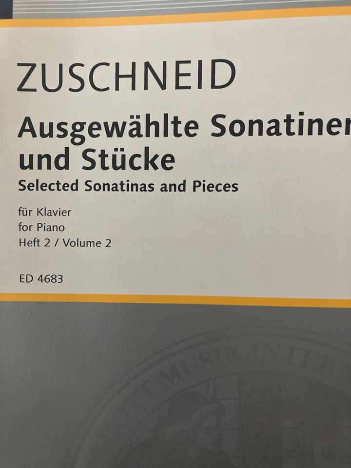 Klavier Noten  Zuschneid: Ausgewählte Sonatinen und Stücke Heft 2 in Erlangen