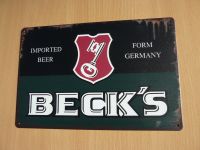 BECK’S BEER aus BREMEN / Blechschild - Werbeschild Nordrhein-Westfalen - Leverkusen Vorschau