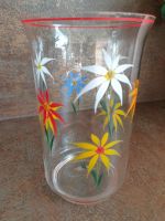 Vase, Glas, vintage, handbemalt, 40-50ger Jahre Sachsen-Anhalt - Dessau-Roßlau Vorschau