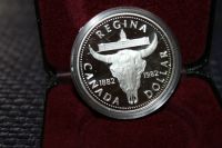 Kanada 1982 Silberdollar One Dollar Silver Büffelkopf Buffalo München - Laim Vorschau