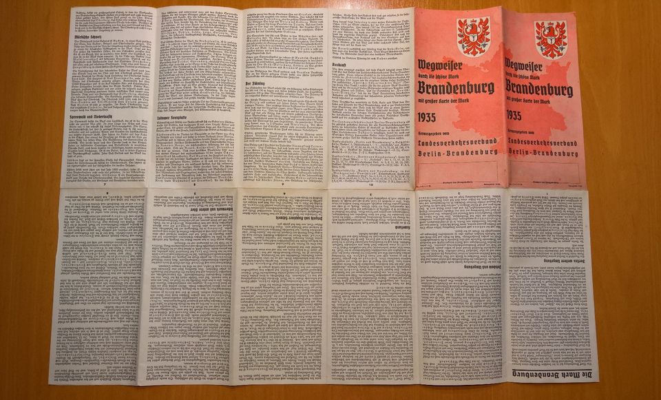 Historischer „Wegweiser durch die schöne Mark Brandenburg - 1935" in Kirchhain