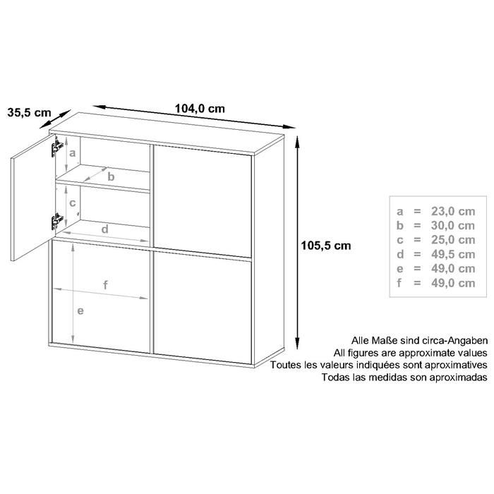 Highboard Sideboard Kommode Schrank Regal - eiche sägerau in Bad Oeynhausen