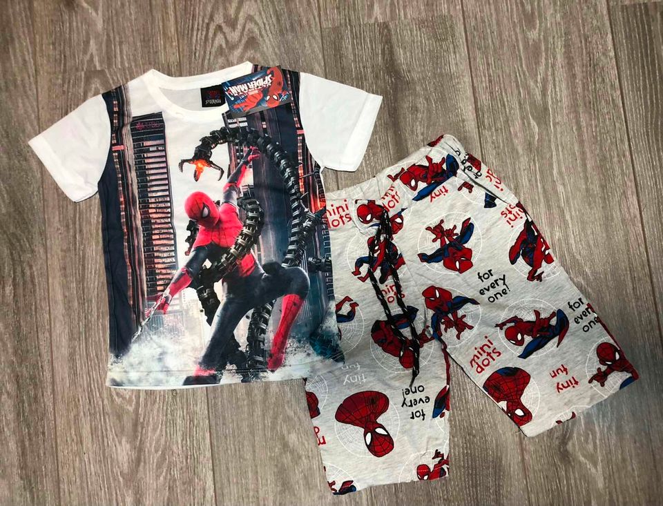 Spiderman T-Shirt Set Shorts kurze Hose Gr 92 98 NEU in München