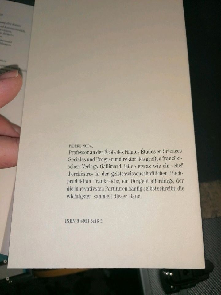 Zwischen Geschichte und Gedächtnis Pierre Nora Wagenbach Verlag in Berlin