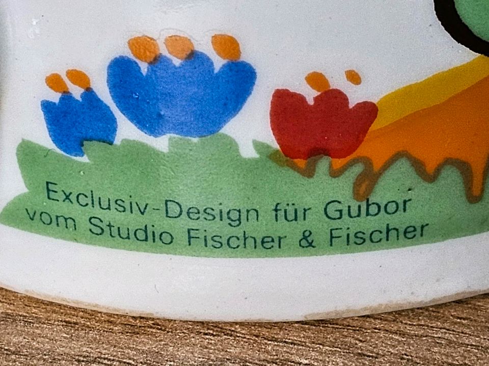 Gubor-Tasse "Hunde",Fischer&Fischer,70er*rar* in Löhne