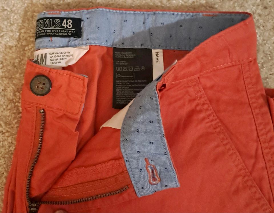 H&M Bermuda , Shorts , kurze Hose Jungen Gr. 164  orange in Lilienthal