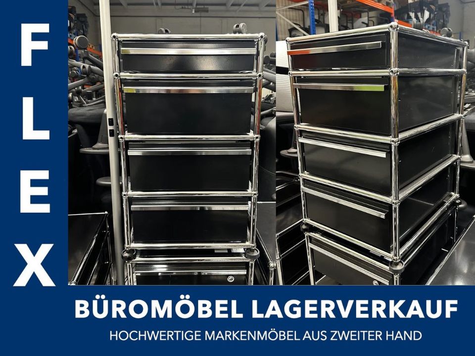 3x USM Haller Standcontainer 4 Auszüge Schwarz (NP 1999€) in Karlsruhe