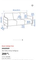 3er-Sofa, Knisa hellgrau Ikea Berlin - Neukölln Vorschau