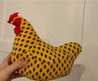 Gelbes Huhn mit Muster Dekoration aus Stoff gefüllte Henne München - Pasing-Obermenzing Vorschau
