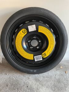 Set - Notrad AUDI A4 B8 R19 5x112x66,5 + SCHLÜSSEL + WAGENHEBER + HÜLLE FÜR  DEN WAGENHEBER