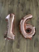 Ballons 16 oder 19 oder 61 oder 91 roségold Zahlen Geburtstag Nordrhein-Westfalen - Hückelhoven Vorschau