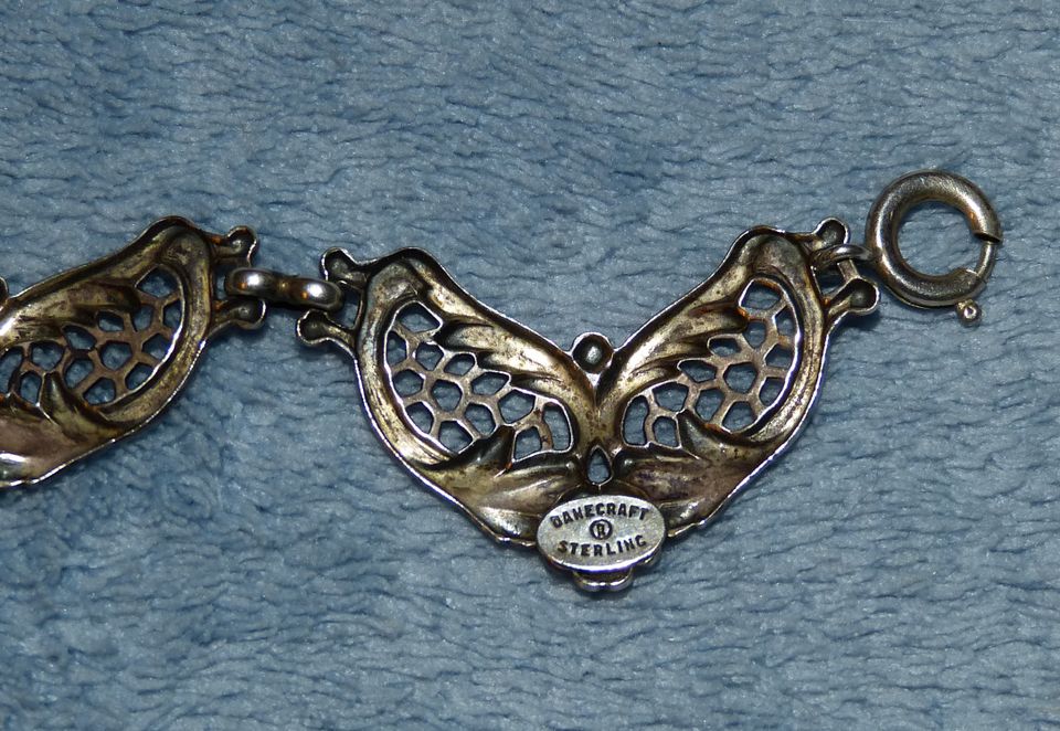 Danecraft Collier Sterling 925 Silber massiv - Jugendstil Floral in Hamburg