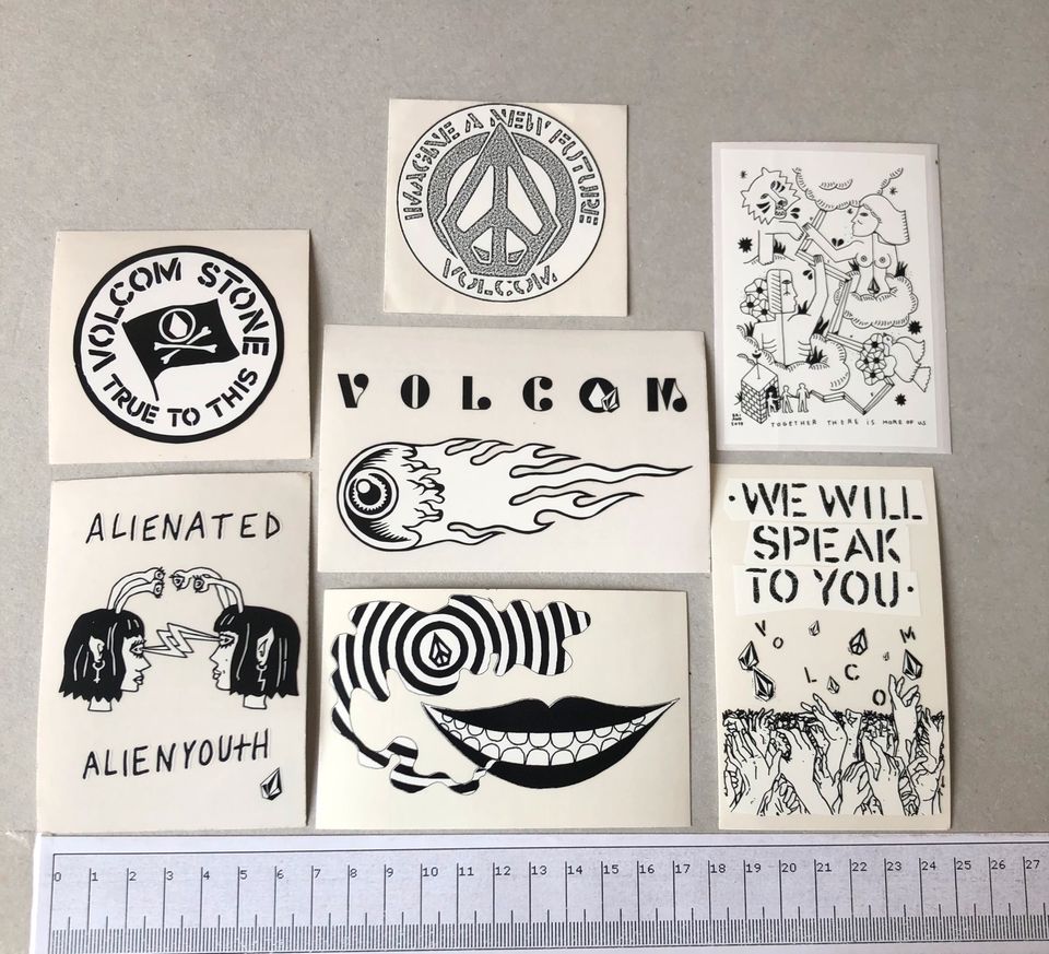 Volcom Stone Skateboard Snowboard Aufkleber Stickers Stickerbomb in Muldenhammer