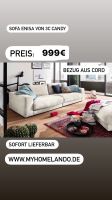 Sofa Couch Big Sofa Bezug aus Cord 3C Candy Schleswig-Holstein - Lübeck Vorschau