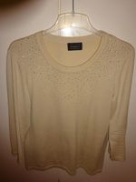 MALOO: PULLOVER IN BEIGE MIT STRASSSTEINEN, GR.36 Düsseldorf - Oberbilk Vorschau