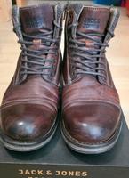 Jack & Jones – Braune Schnürstiefel aus Leder Bonn - Niederholtorf Vorschau