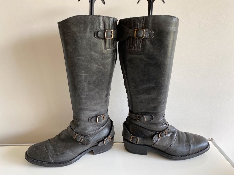 Belstaff Biker Stiefel Stiefelette Schuhe Leder Boots Trailmaster in Pulheim